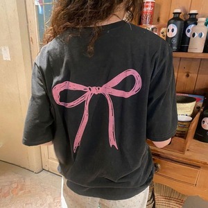 Ribbon Print T-shirt 500643