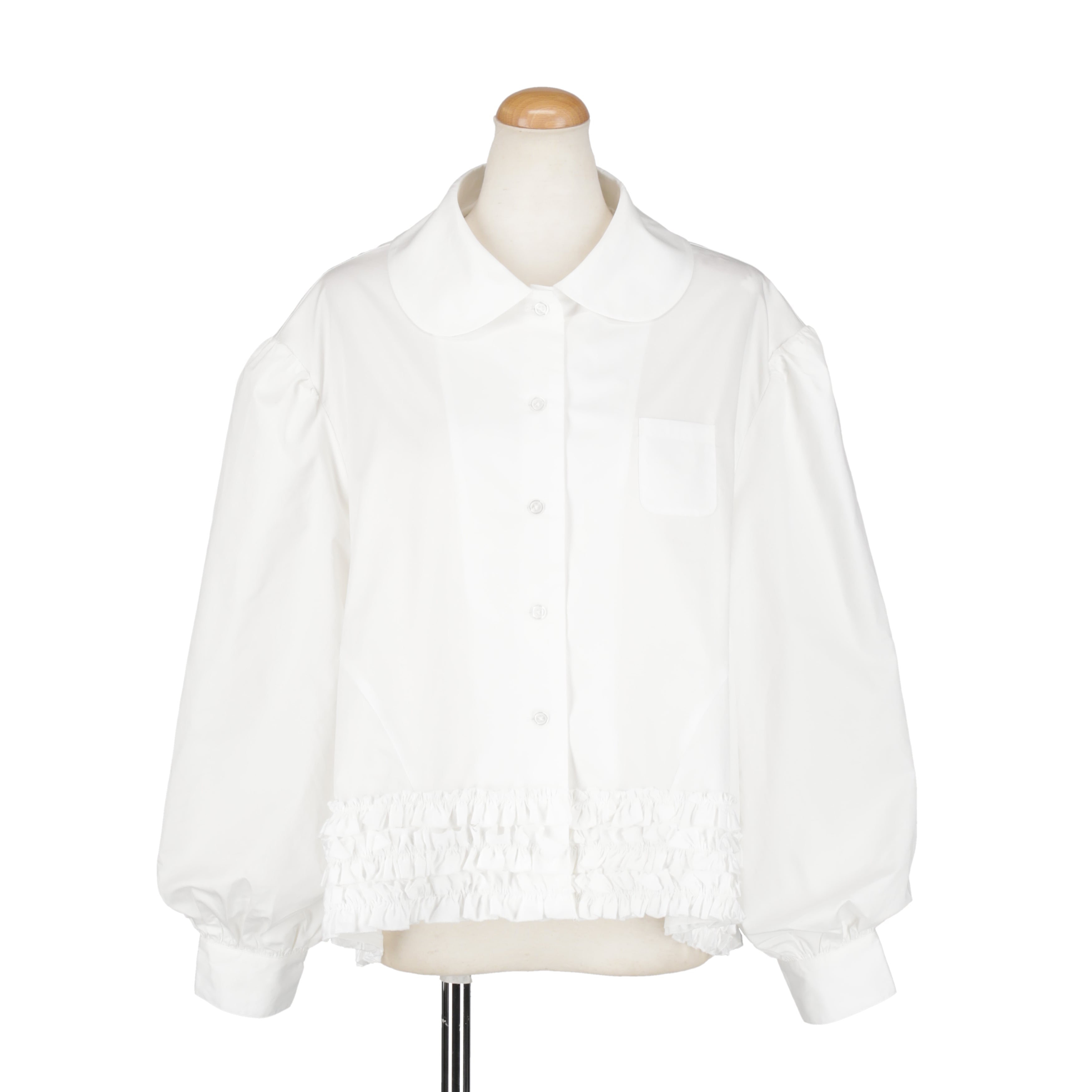 フリルブラウス　WHITE