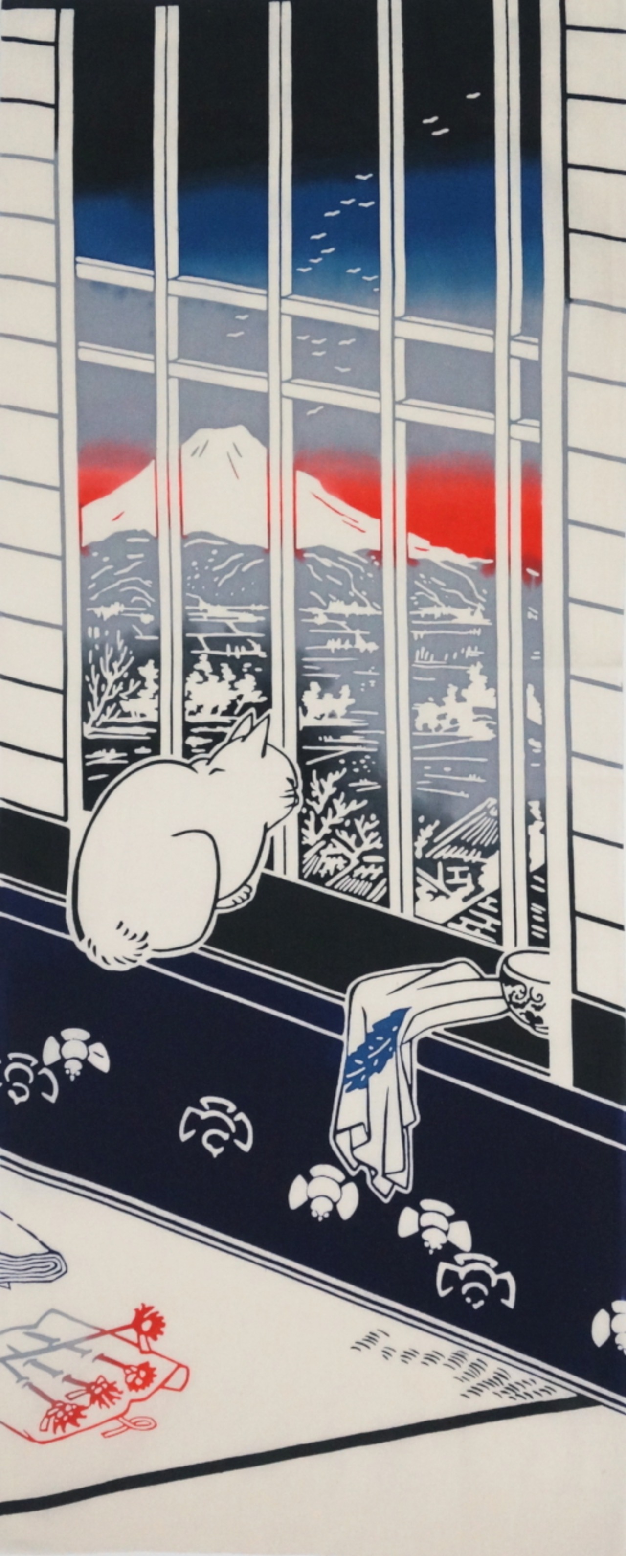 注染手ぬぐい　「浅草田甫酉の町詣」　[D69]