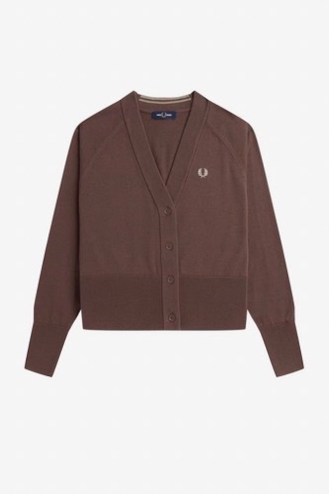 【women】FRED PERRY   /  V-Neck Cardigan　/フレッドペリー　/ブイネックカーディガン