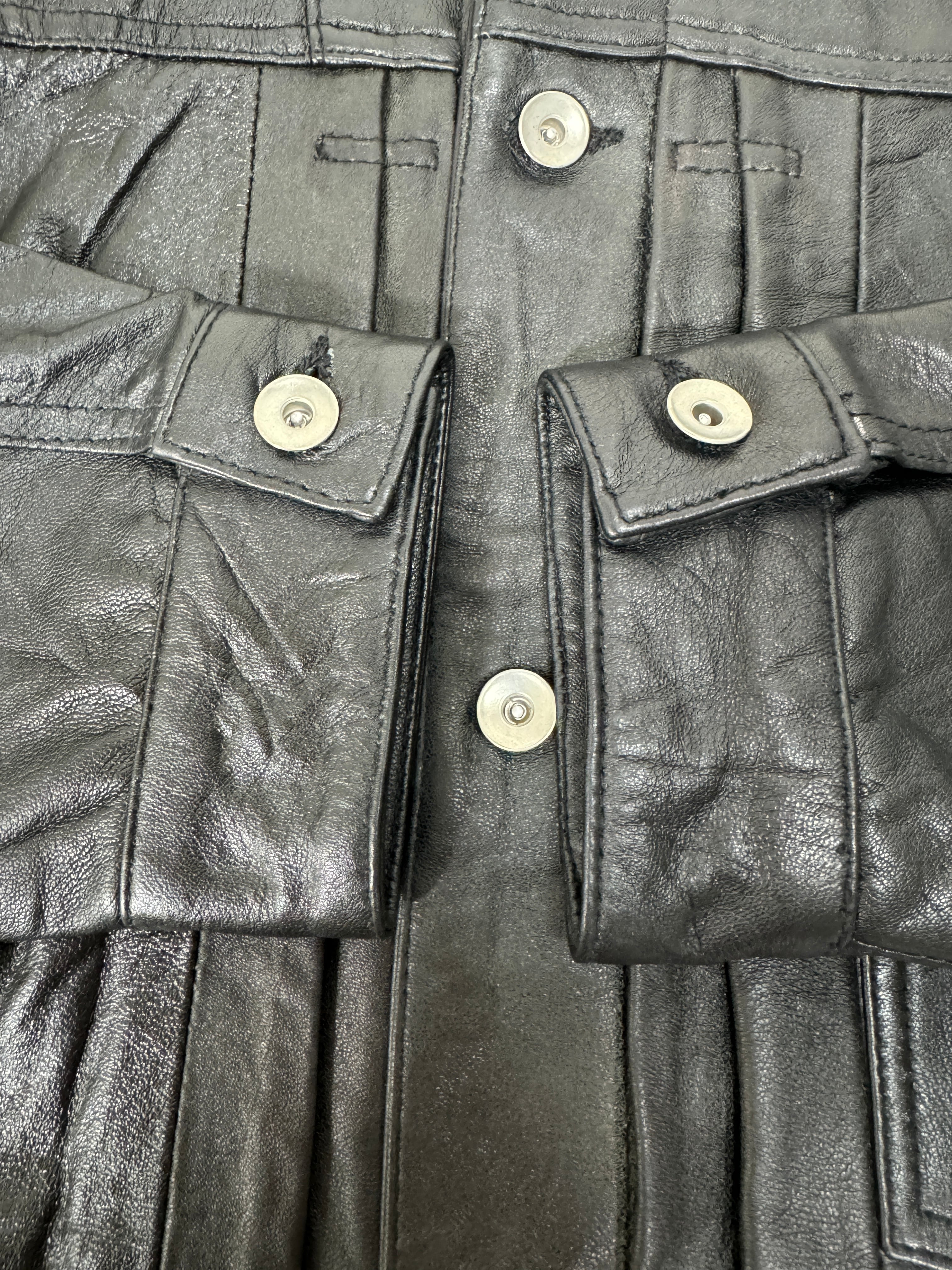3POCKET 1st LEATHER JKT (Silver Button) | yoused