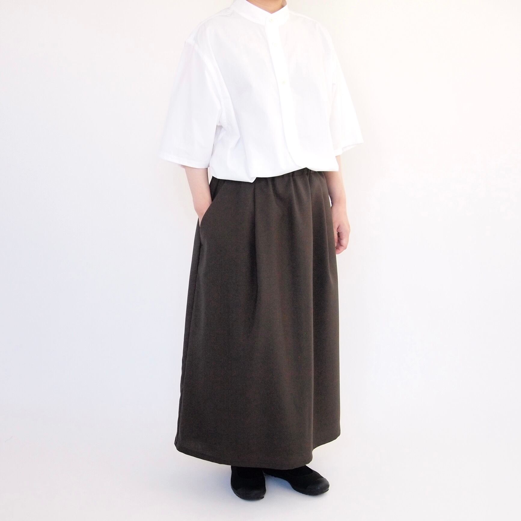 wool tropical tuck skirt