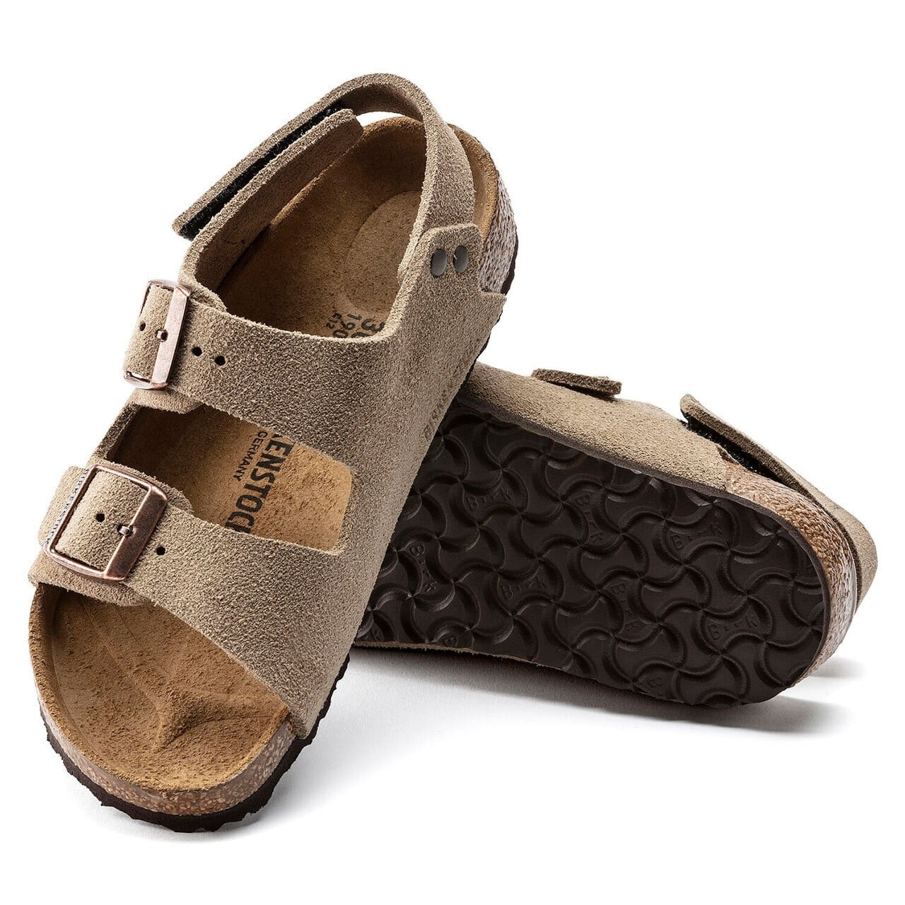 BIRKENSTOCK］Milano HL／ミラノ Kids Suede (26-35)｜Taupe | bibmilk