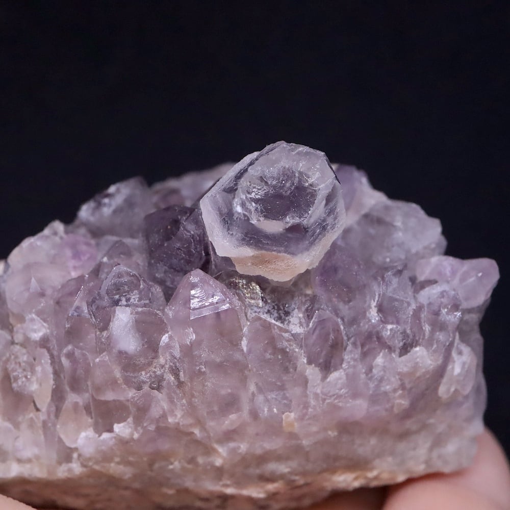 レア！リバースセプターアメジスト 紫水晶 138g AMT324 鉱物 原石