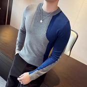 slim block sweater 00238