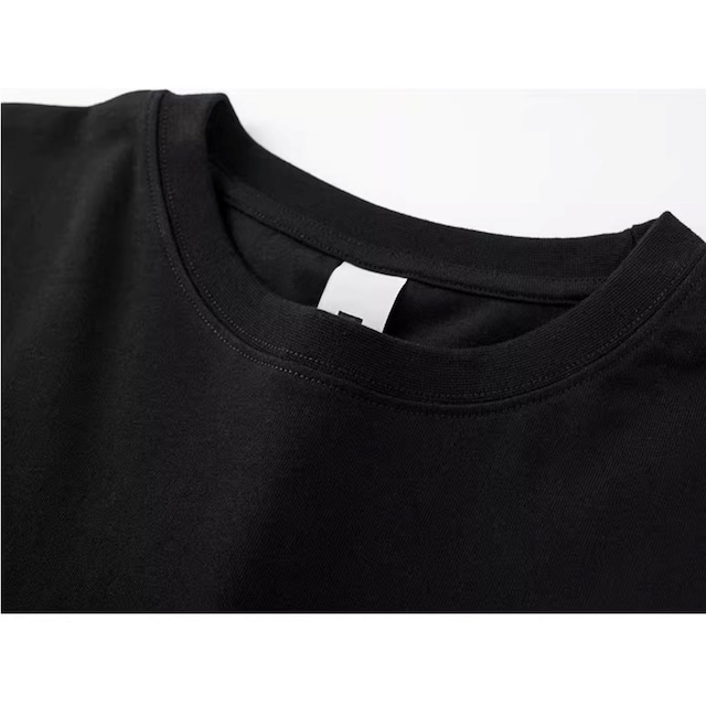 ブラシペイントロゴドロップショルダーTシャツ 2col   R01964