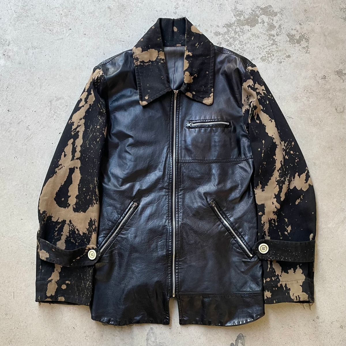 97aw UNDERCOVER “ Leaf期 “ docking leather jacket | JESUS ARTOIS