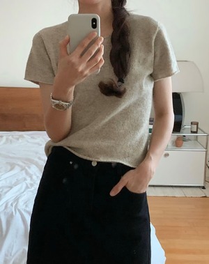 [OUNCE] sofia holga half knit (即納)