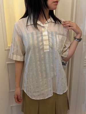 londonpride / vintage sheer stripe  shirt.(o)