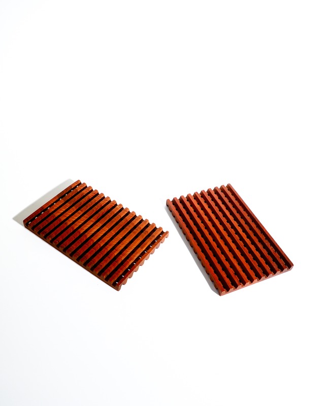 Wooden lattice-style object, drip tray, or wall art piece