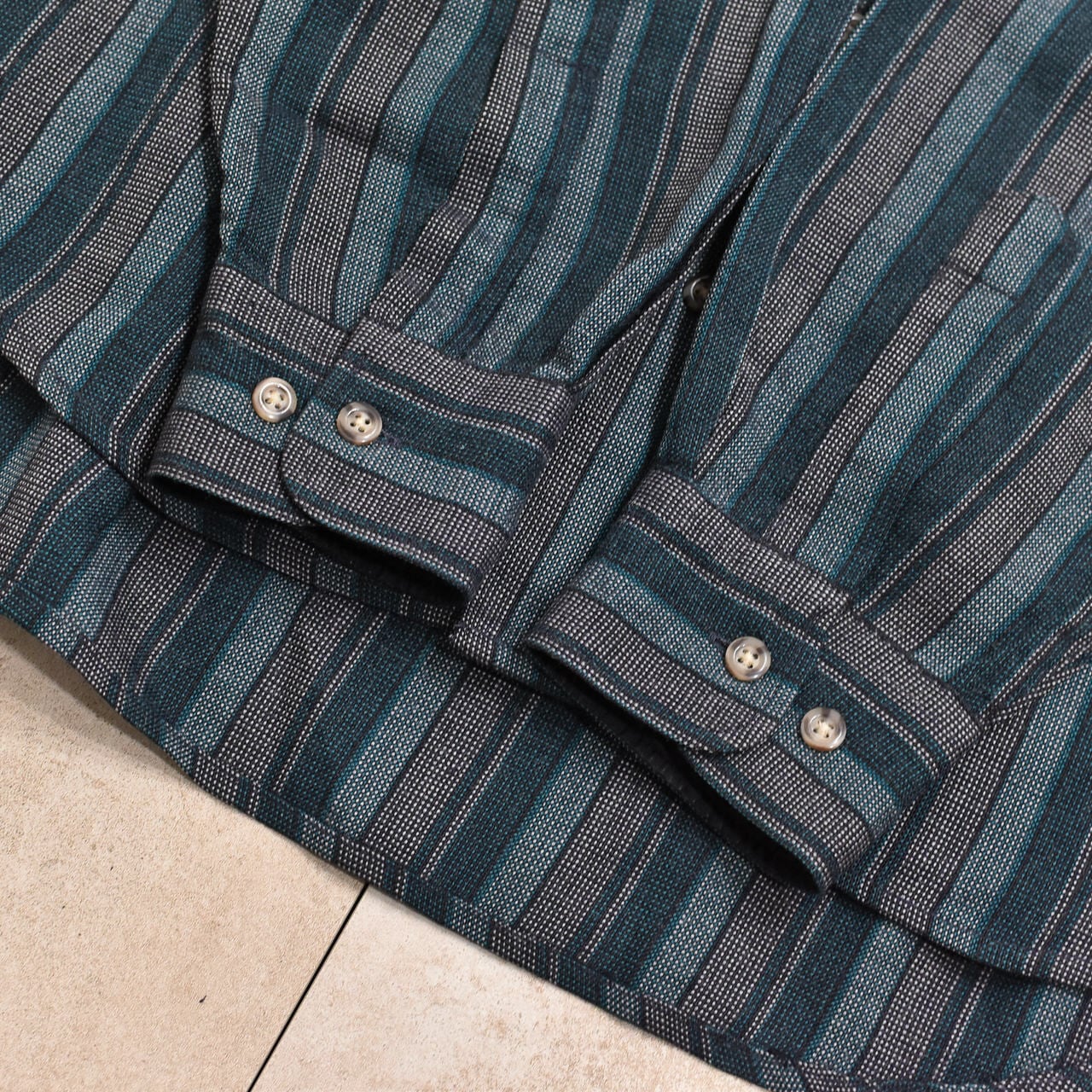 90s Lemma stripe wool shirt | 古着屋 grin days memory 【公式】古着