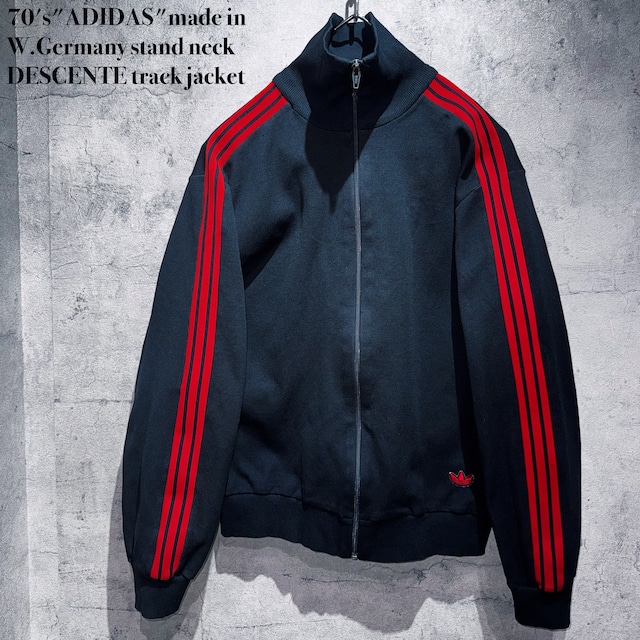 70's"ADIDAS"made in W.Germany stand neck DESCENTE track jacket
