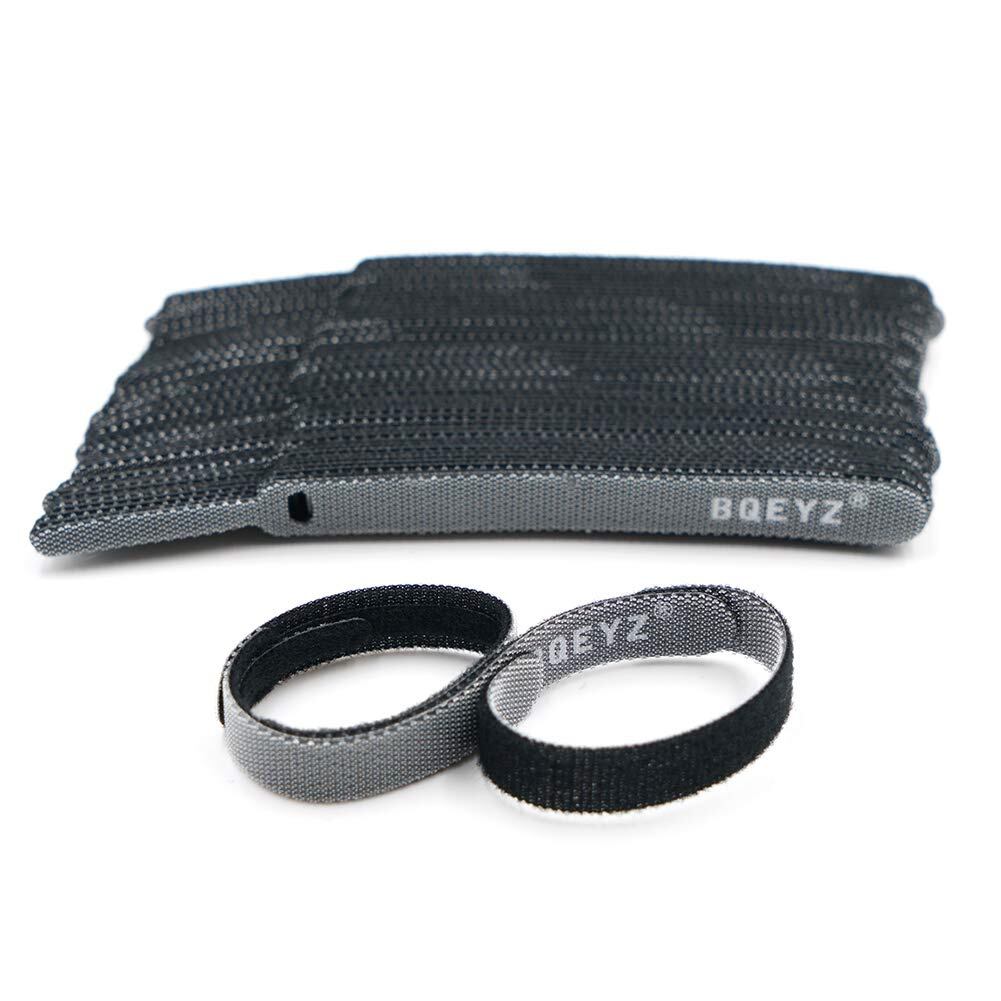 BQEYZ フックとループケーブルバンド 収納バンド 高耐久ケーブルコード 配線収納 すっきり繰り返し利用可能 ブラック 50本