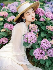 【0255】Frill Tiered Volume Long Sleeve Dress