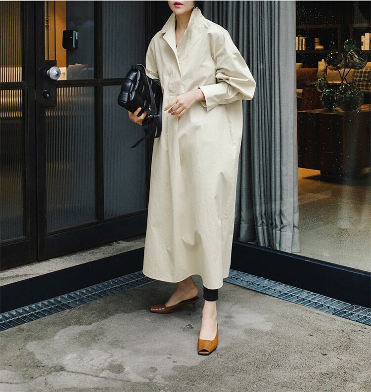 細みせ美人シルエット 大きいサイズ シャツ レース ドールスカート ロングスタイル ワンピース