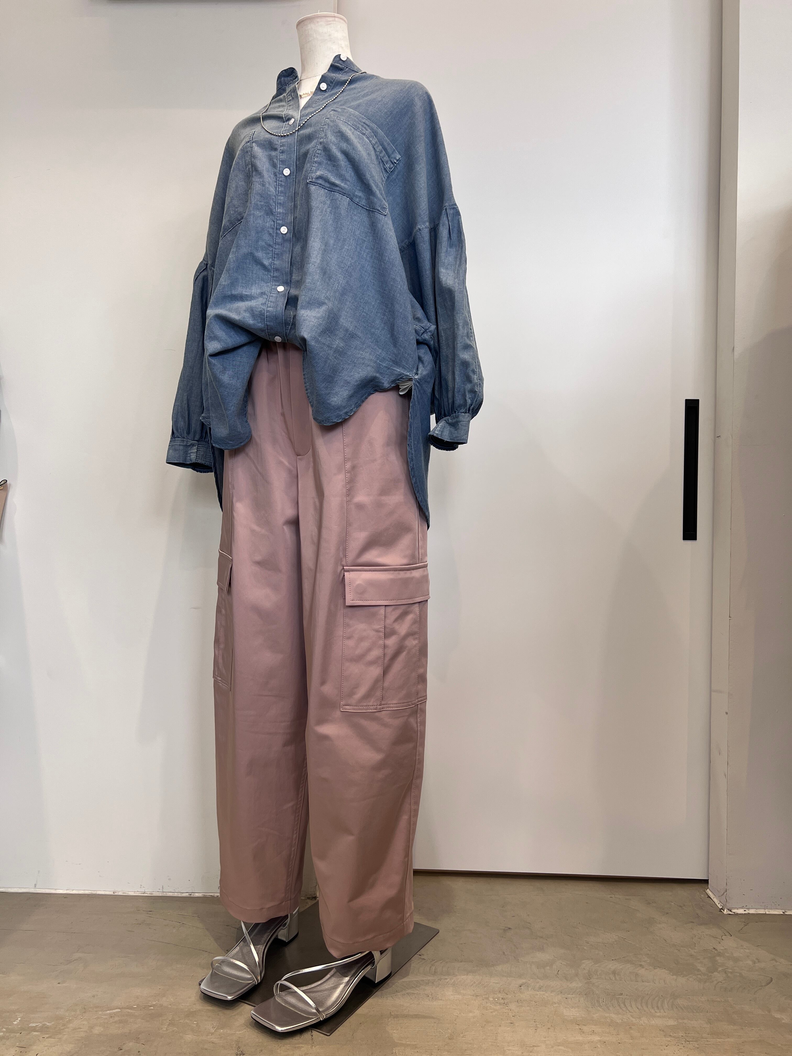 LEMELANGE】光沢サテンカーゴパンツ | MIEL select shop