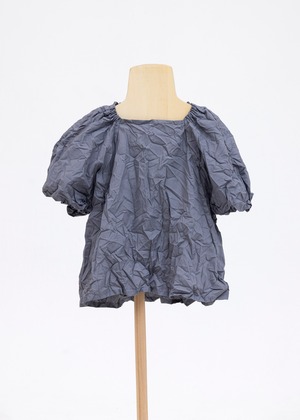 【24SS】folkmade（フォークメイド）wrinkled ballon blouse gray (S/M/L)ブラウス