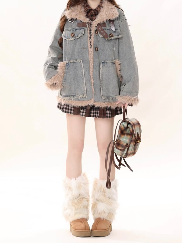 レトロデニムショートコート.1845