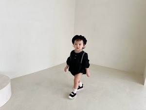 【bebe nine】ベビーアンバースーツ ブラック 70〜90cm 240847
