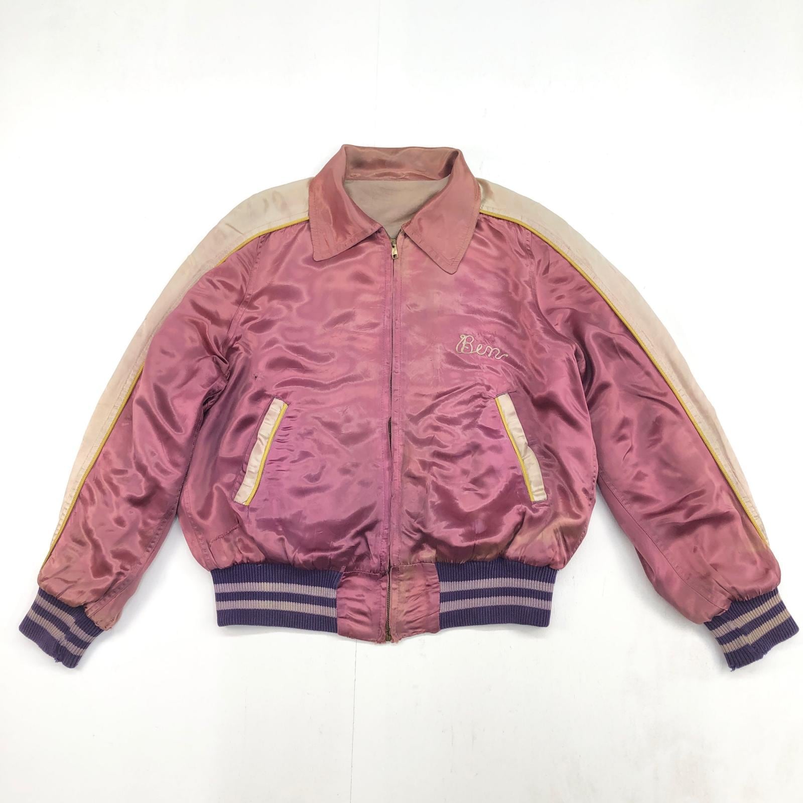 UNKNOWN 50年代 FOVELLA 2 RACING TEAM カークラブジャケット サテン