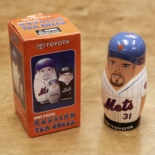 4308 ニューヨーク・メッツ マイク・ピアッツァ マトリョーシカ New York Mets Mike Piazza 2003 Russian Tea Bottle MLB Vintage Rare メージャーリーグ 野球グッズ 希少品 レア 美品