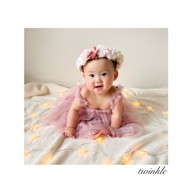 即納baby tulle dress  beige　一部取り寄せ