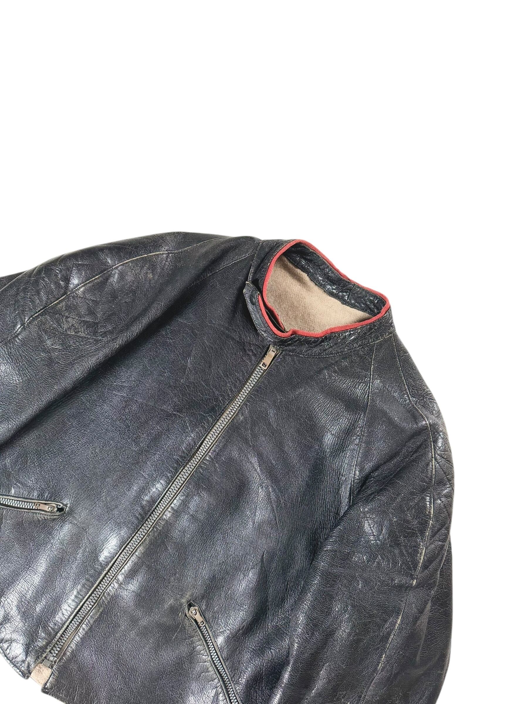 Reserved by Satou sama40s 50s Motorcycle Leather Jacket Made in