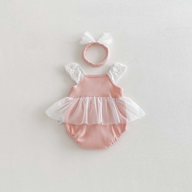 【BABY】チュールフリルリボンロンパース - 19