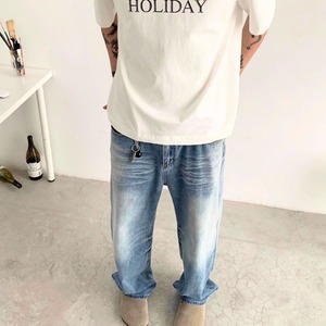アメリカンレトロウォッシュドストレートデニム　1200