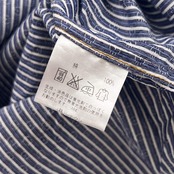 SIMPLE LIFE シンプルライフ ストライプ 長袖シャツ L/ブルー メンズ