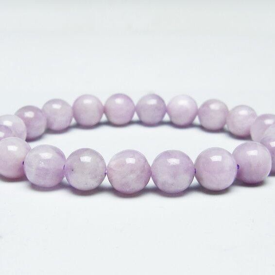 クンツァイト ブレスレット 9mm ミルキークンツァイト ブレス 一点物 メール便可 [M便 1/10] 111-46394