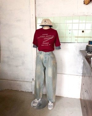 【meltum UNISEX】BAGGY DENIM VINTAGE DYED