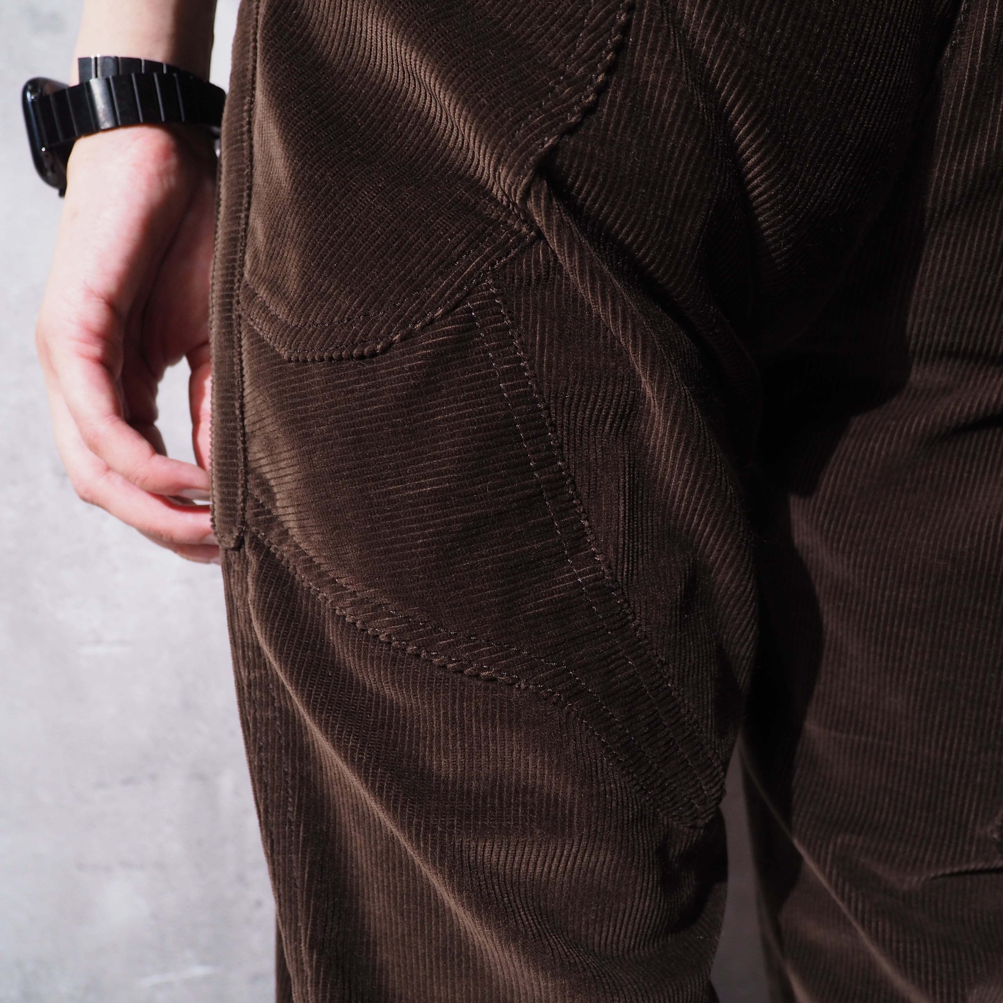 2002AW ” DOLCE&GABBANA ” Butterfly panel docking corduroy flare