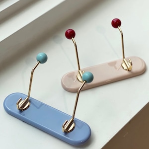 vintage magnetic coat rack gold* 2colors / ヴィンテージ マグネット コートラック 2口 韓国雑貨 北欧