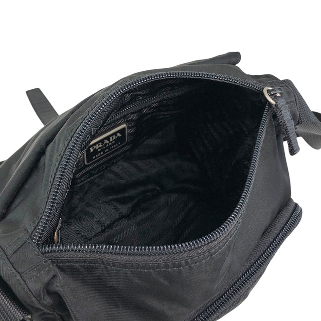 PRADA プラダ ショルダーバッグ ブラック トライアングルロゴ フロントバックル ナイロン vintage ヴィンテージ オールド g8uwx8