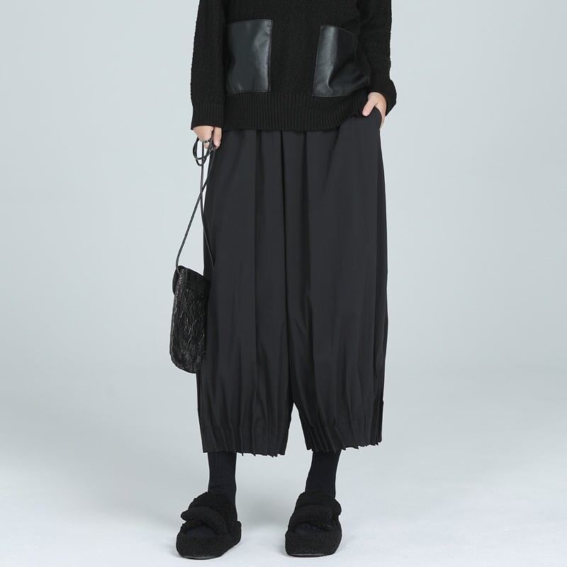 Cropped Gather Pleats Pants【TR3205】
