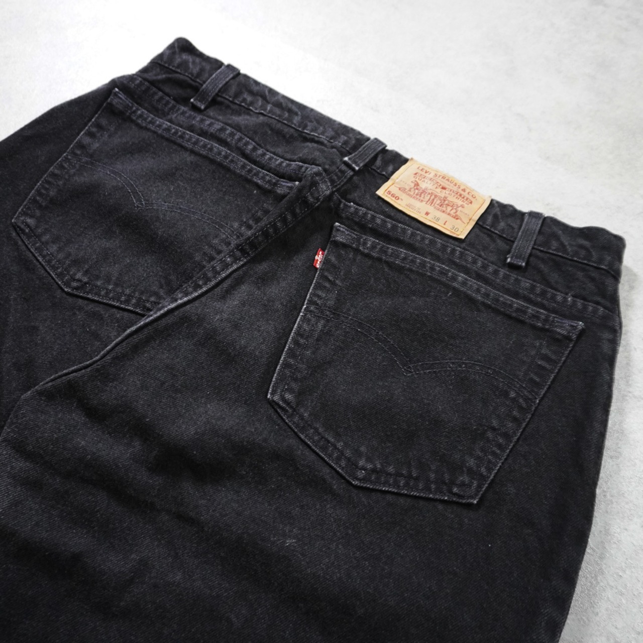 90s Levi's 560 black denim "made in USA" W36L29相当 古着 - 10
