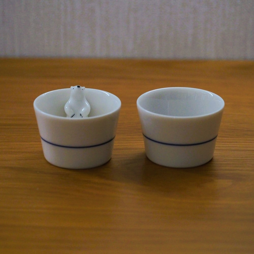 シロクマお猪口(No.2 + No.3) | 楽土 Online shop