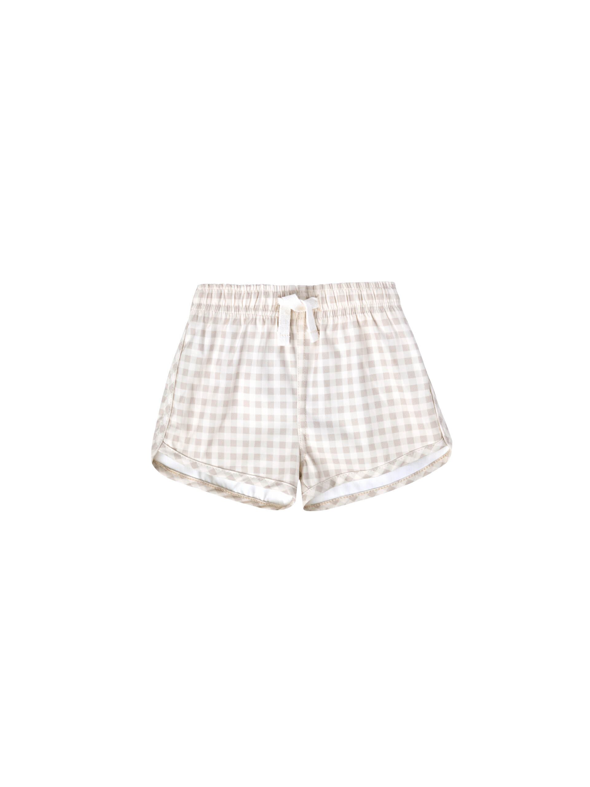 Quincy Mae(クインシーメイ) / 23ss BOYS SWIM SHORTS / SILVER GINGHAM / 12-18M・18-24M・2-3Y・4-5Y
