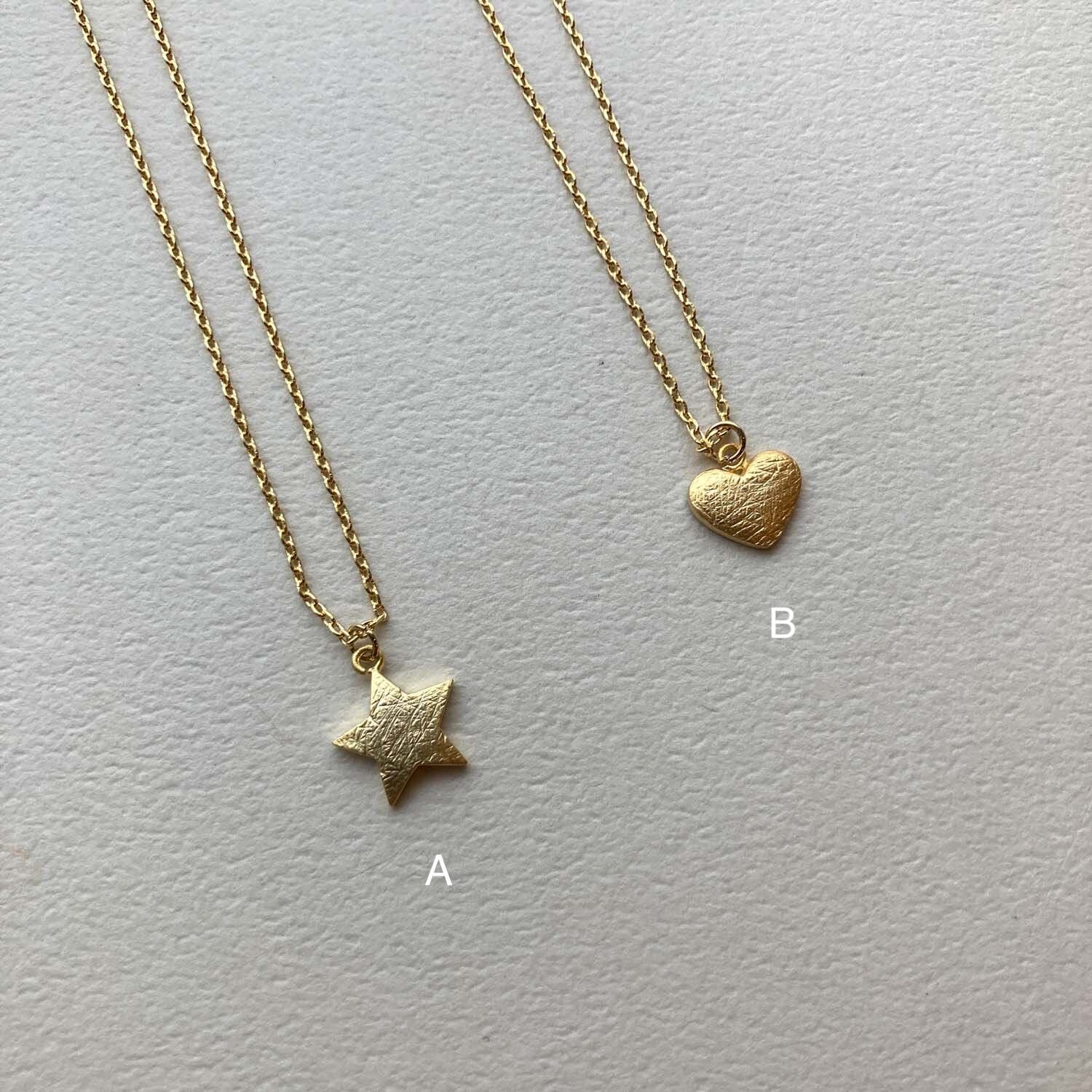 マットゴールドミニチャームのネックレス | Dua-アクセサリーパーツ