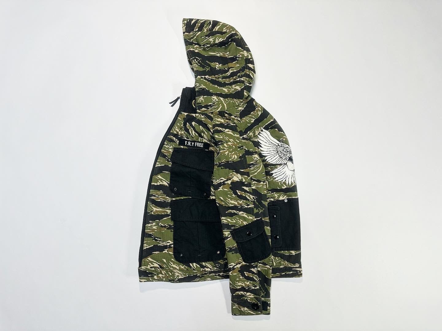 23SS Cotton Ripstop Tiger Camo Utility Fatigue Jacket / コットン