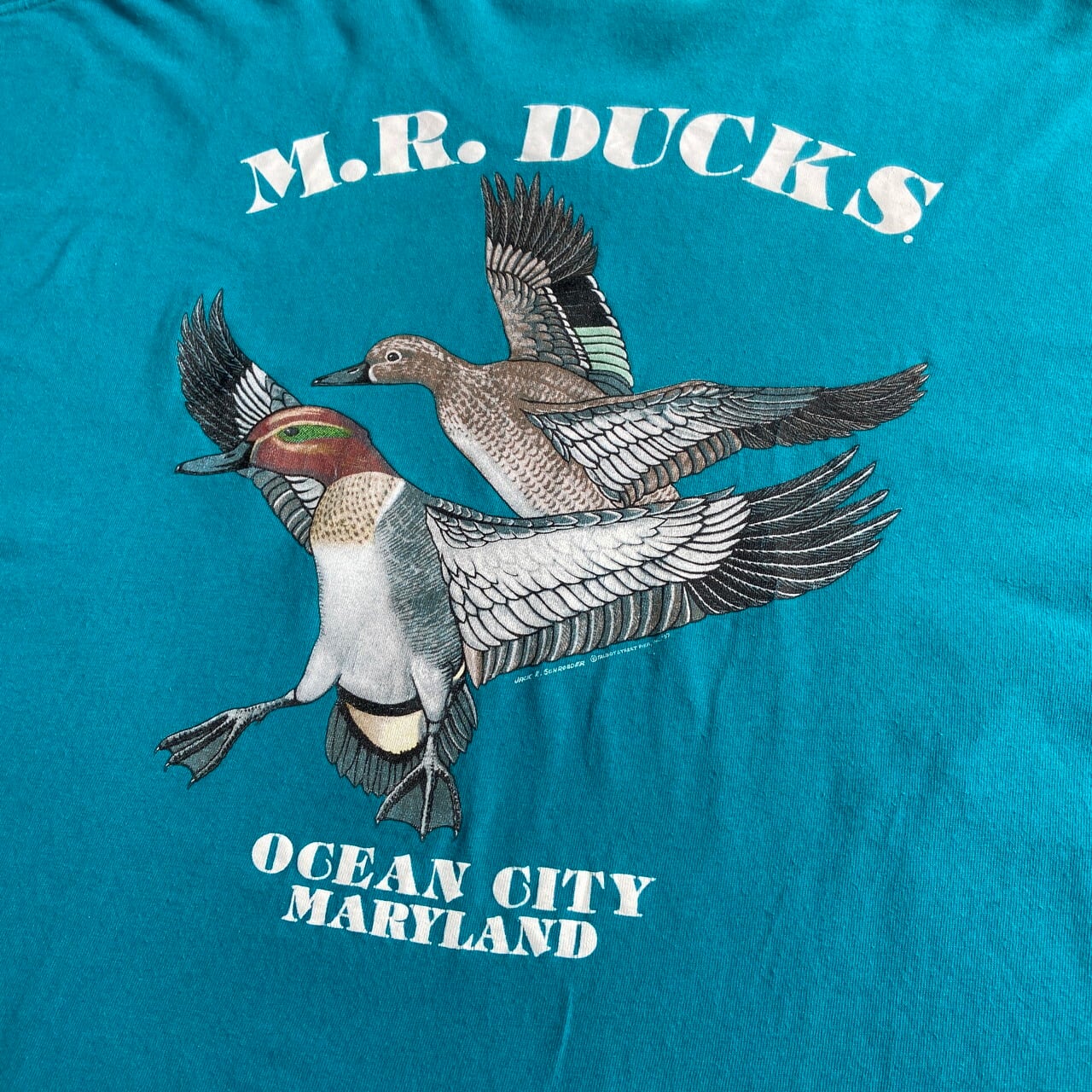 USA製 M.R.DUCKS 鳥 アニマル プリント Tシャツ メンズ2XL 古着 両面