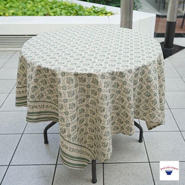 グランシュマン RFフルール・ド・ヴェール テーブルクロス リネンクロス　新品 グランシュマン】RFフルール・ド・ヴェール テーブルクロス カレ