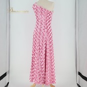 フラダンス 衣装 ワンピース ドレス マーメイドライン エムエムジェイ ピンク系 MermaidLine MMJ ワンショルダー ベロア ワンカラー かわいい 華やか 鮮やか 明るい 上品 高級感 おしゃれ ハワイアン アロハ フラ ダンス レッスン 練習