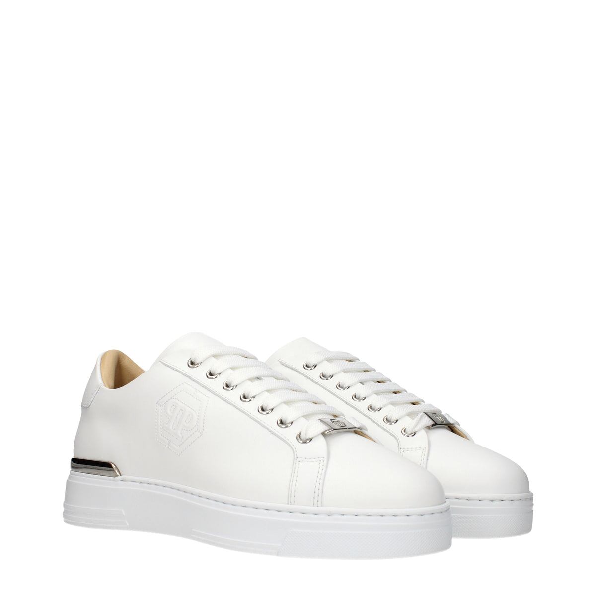 PHILIPP PLEIN フィリッププレイン メンズ スニーカー レザー ホワイト