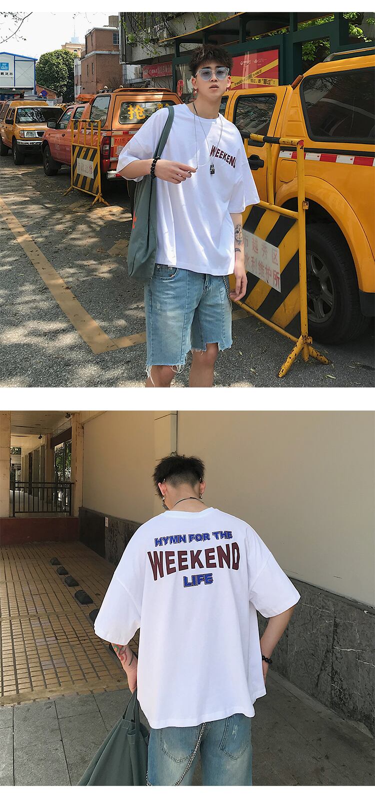 全3色 Tシャツ カットソー プリント カジュアル シンプル