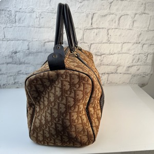【最終処分SALE】Diorトロッター キャンバス ハンドバッグ ブラウン A-8926
