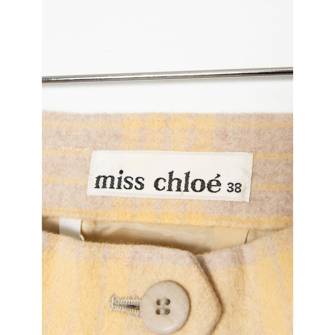 miss chloe】Made in Japan wool-nylon 2tuck check short pants