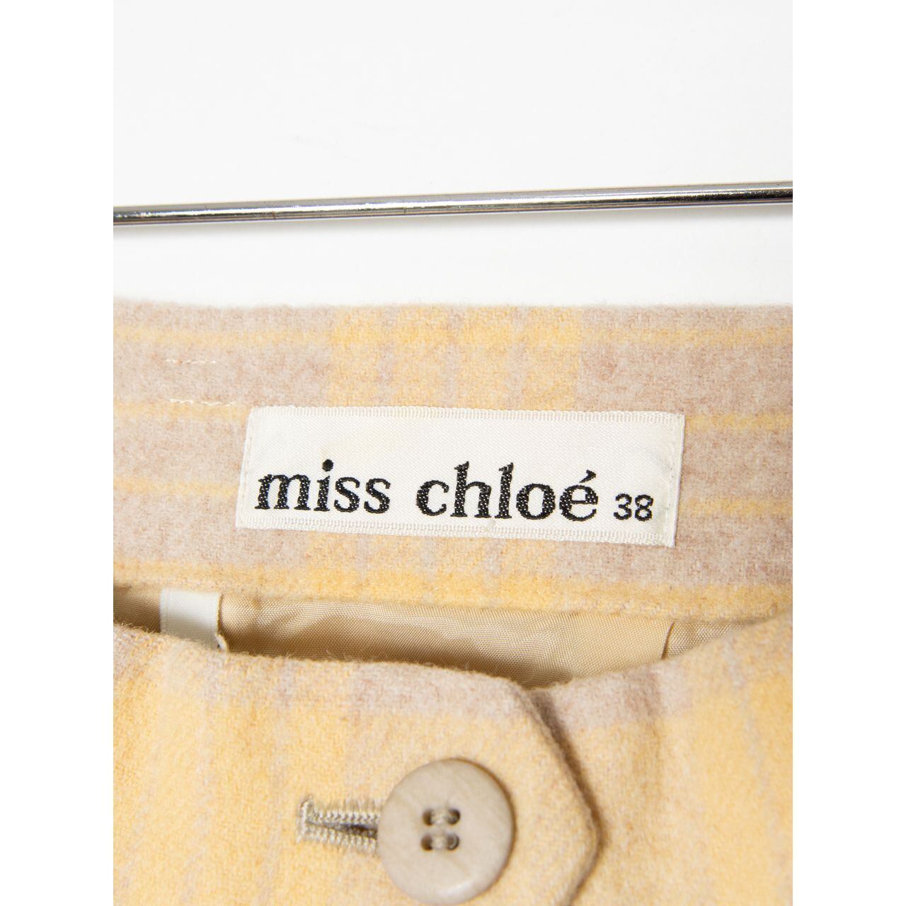 【miss chloe】Made in Japan wool-nylon 2tuck check short pants（ミスクロエ 日本製ウールナイロンチェックショートパンツ）10d