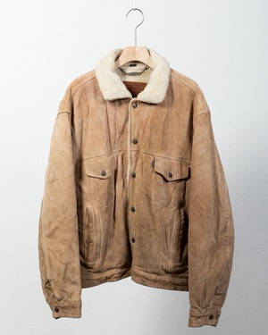 "Levi's" suede leather jacket / with boa fleece liner